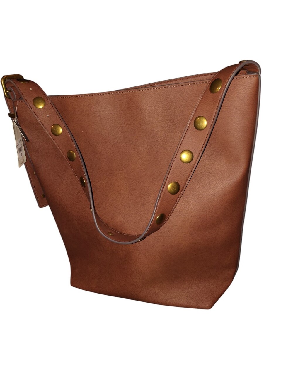A.N.A. A New Approach Women's Congac Faux Leather Tote Bag, NWT